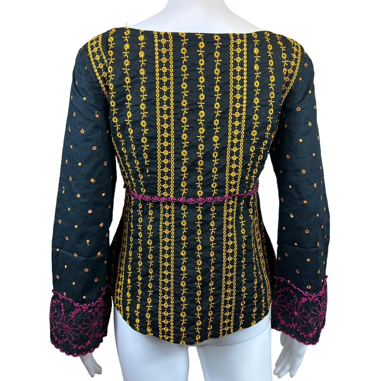 Moschino Cheap and Chic Multicolor Embroidered Long Sleeve Blouse - Outfit Repeater