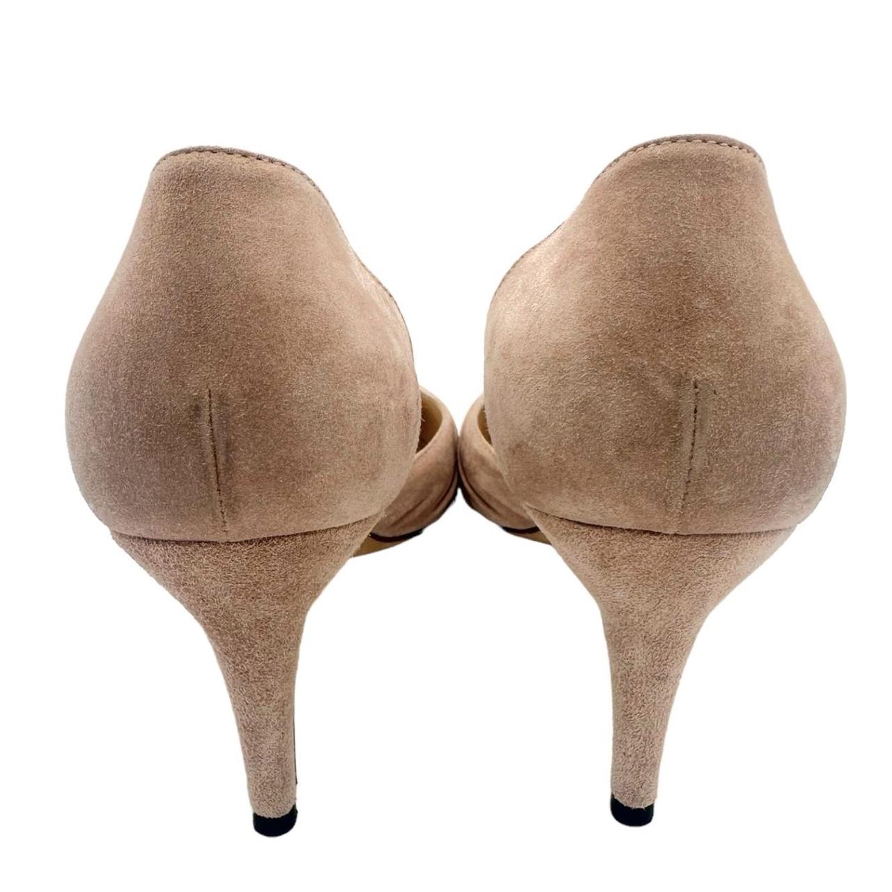 Manolo Blahnik Pink Suede D'Orsay Pointed Toe Heels