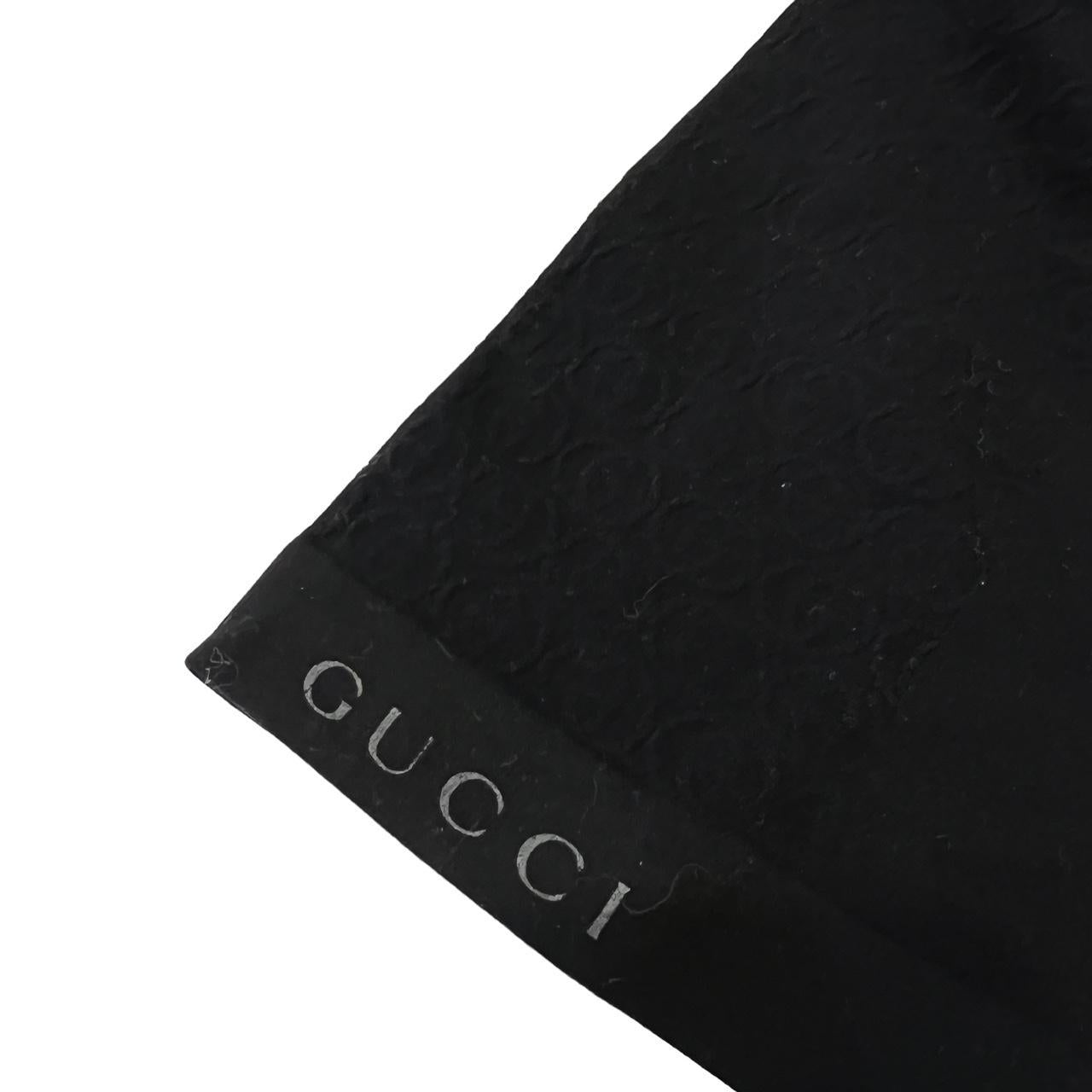 Gucci Black Spandex Logo Thermal Longsleeve Top