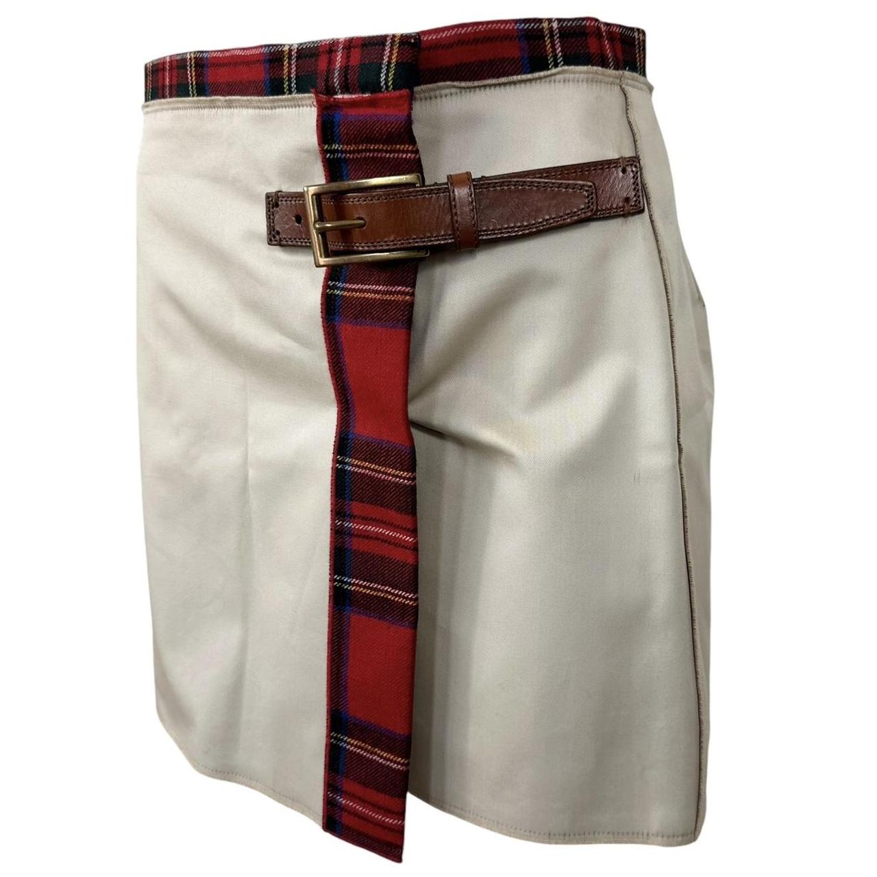 D&G Dolce & Gabbana Tartan Trim Buckle Mini Skirt - Outfit Repeater