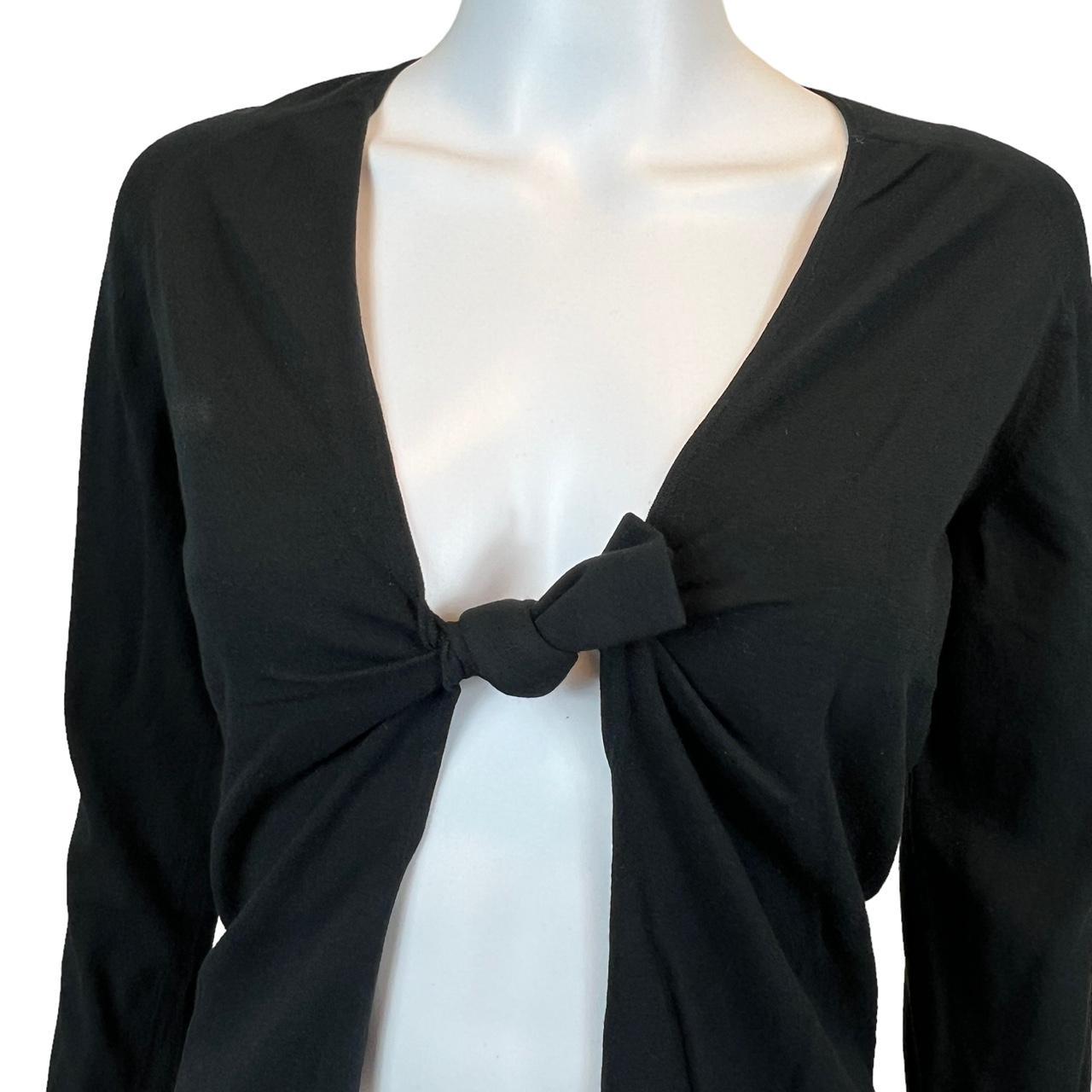 Gucci By Tom Ford Black Knotted Open Front Cardigan Top - Outfit Repeater