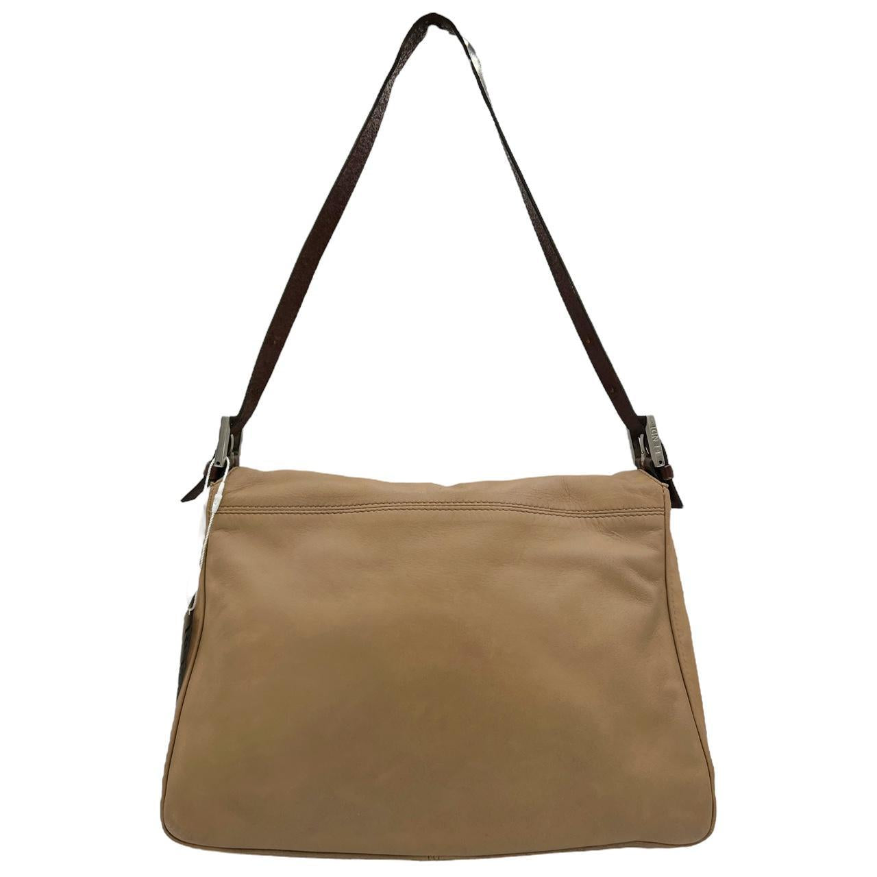 Fendi Brown Leather Mama Baguette Shoulder Bag