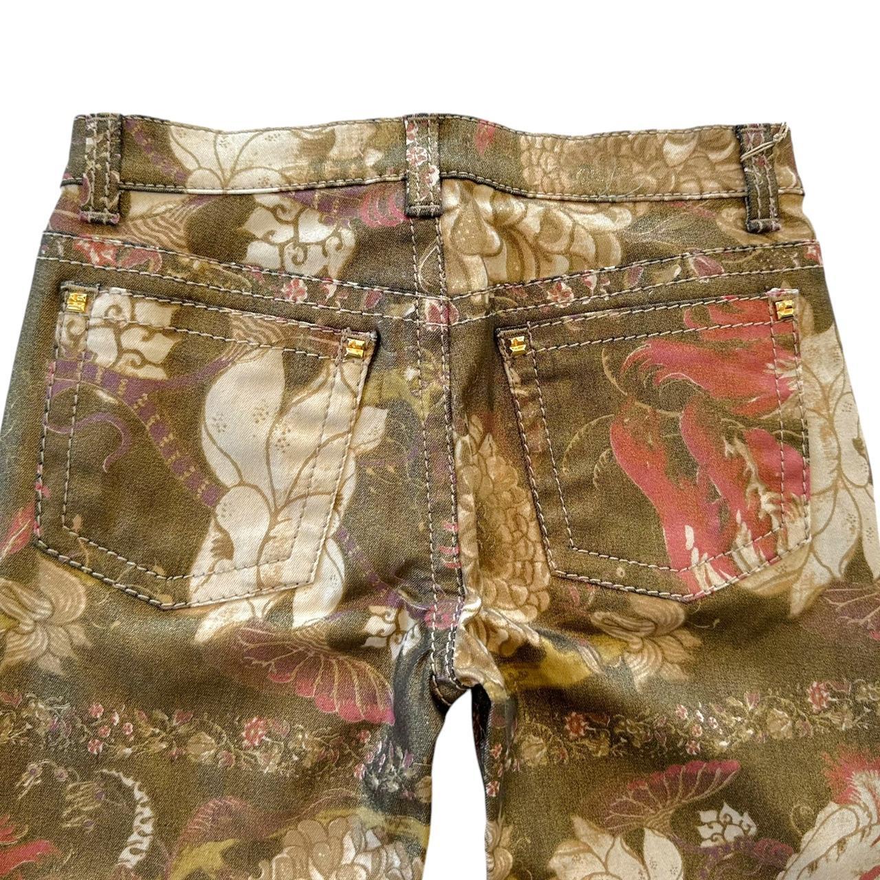 Roberto Cavalli Gold Floral Printed Jeans - Outfit Repeater