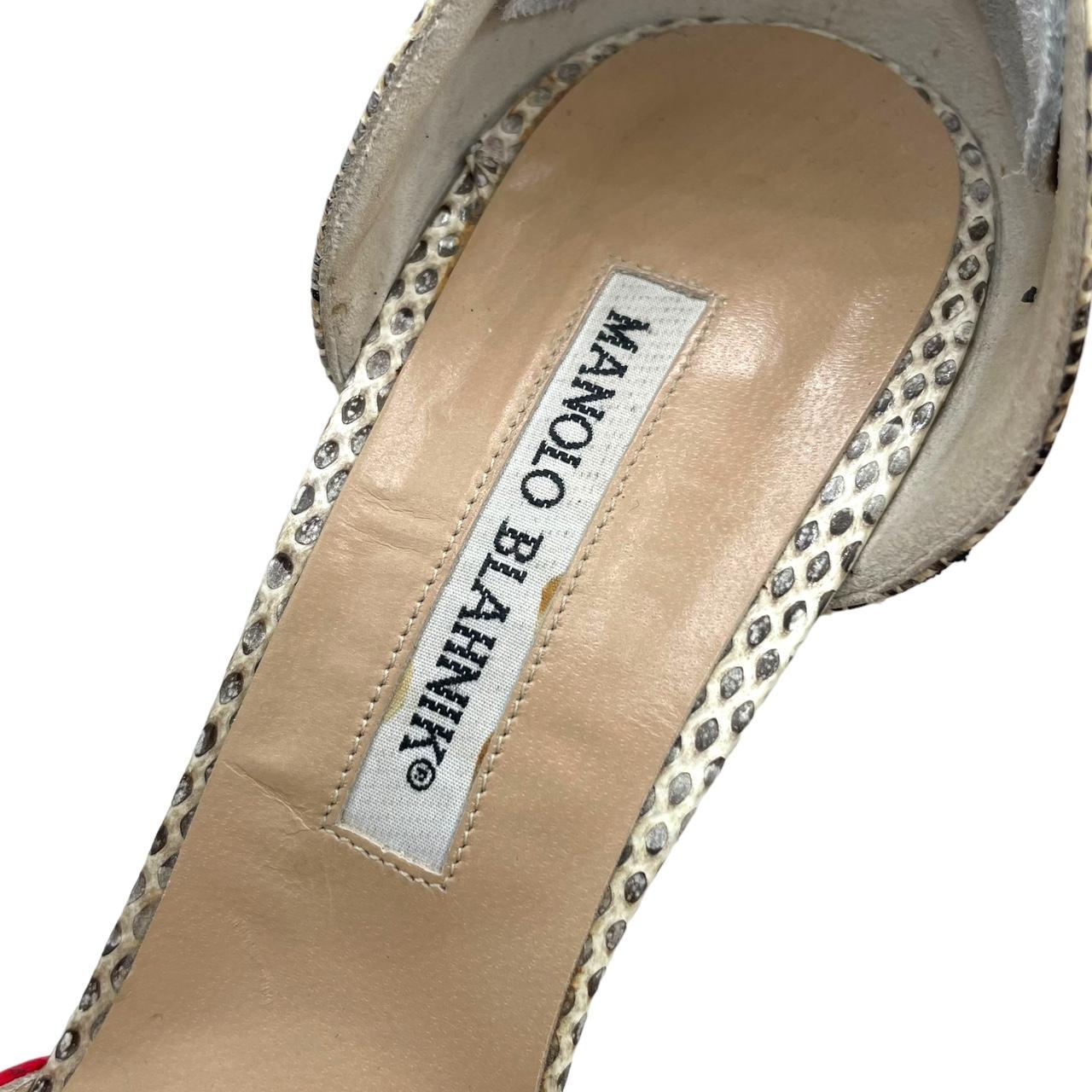 Manolo Blahnik Python & Red Ribbon D'Orsay Heels - Outfit Repeater