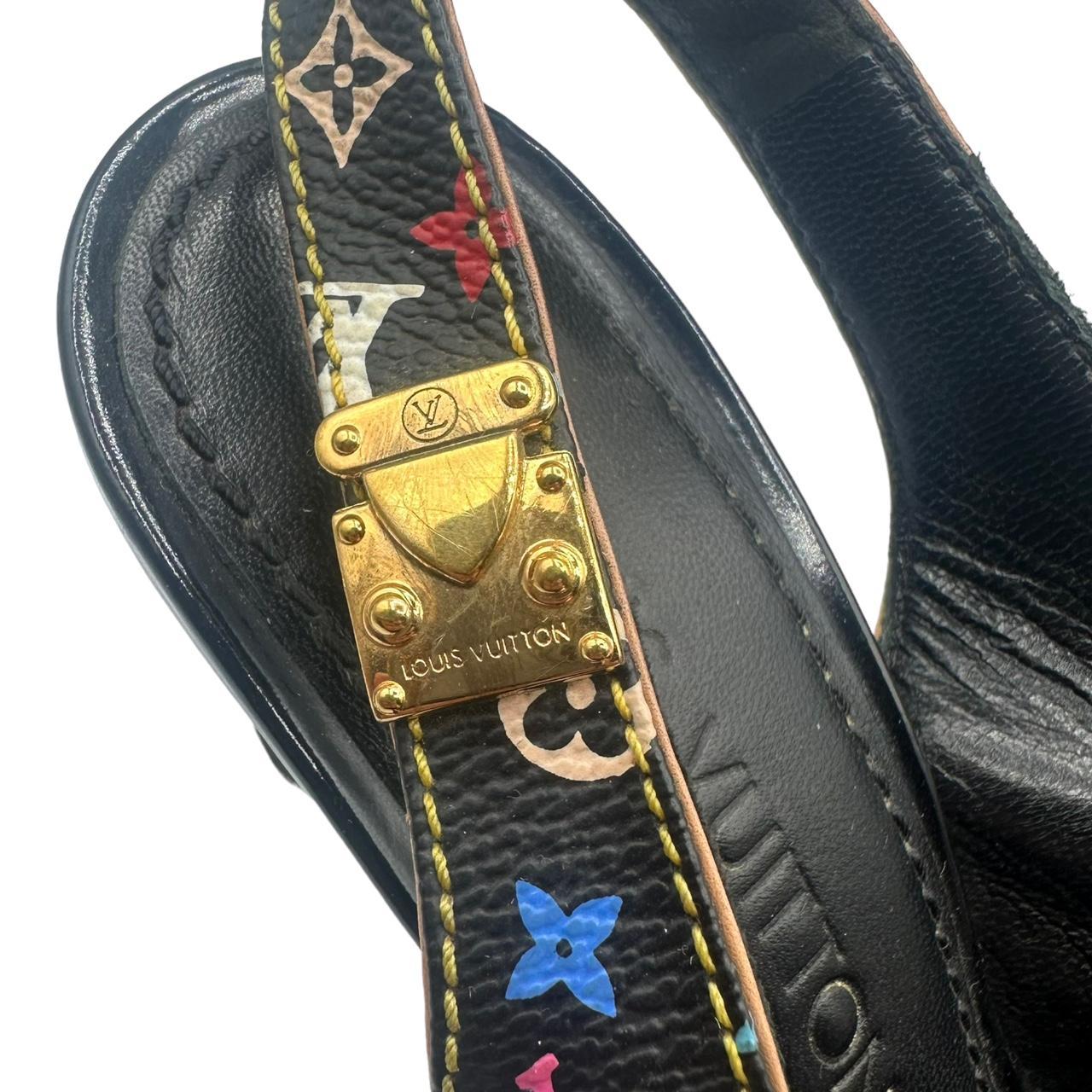 Louis Vuitton Pointed Toe Heels Black Multicolor Monogram