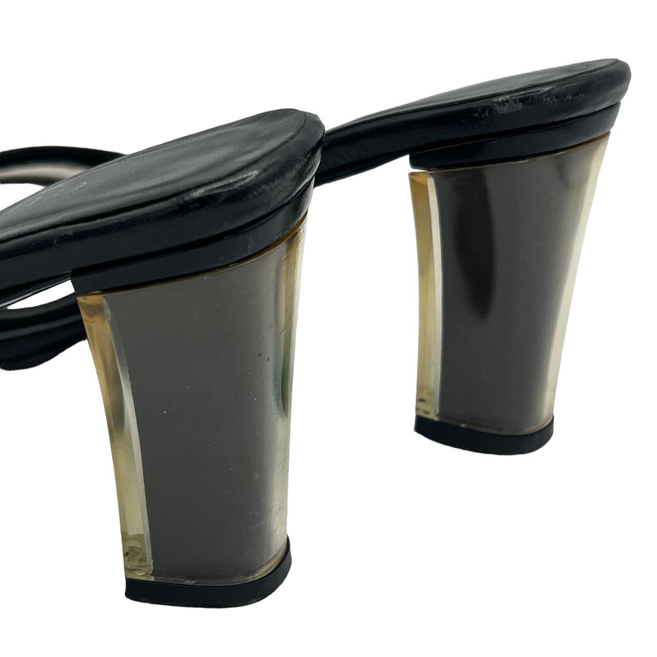 Gucci by Tom Ford Black Leather Transparent Mule Heels - Outfit Repeater