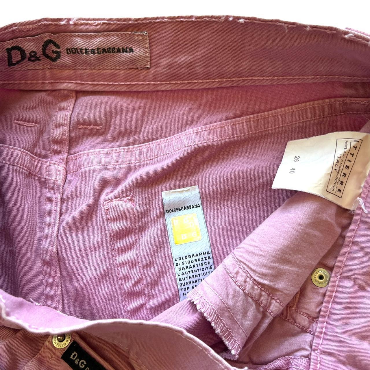 Dolce & Gabbana Low Rise Flare Jeans Bubblegum Pink