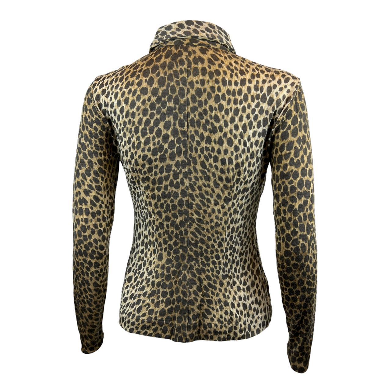 Dolce & Gabbana Leopard Print Button Up Blouse Top