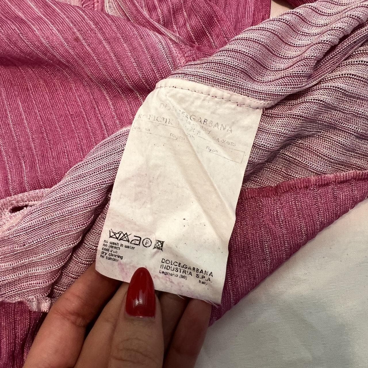 Dolce & Gabbana Pink Semi Sheer Stretch Cardigan Top - Outfit Repeater