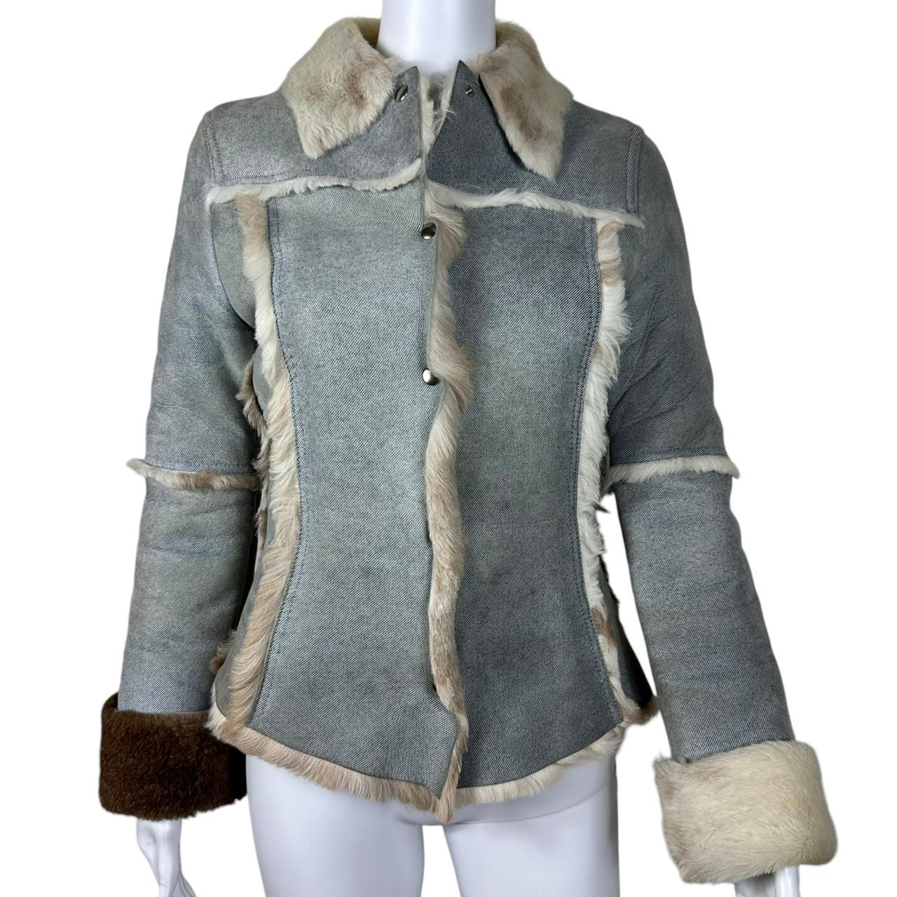 Dolce & Gabbana 'Denim Look' Shearling Suede Jacket - Outfit Repeater