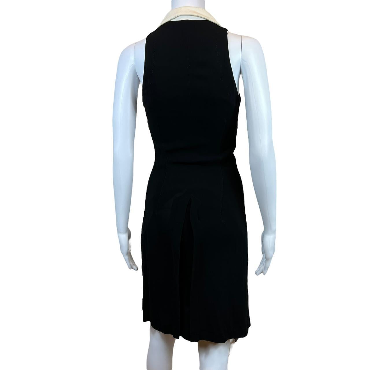 Moschino Couture Black White Collared Midi Dress