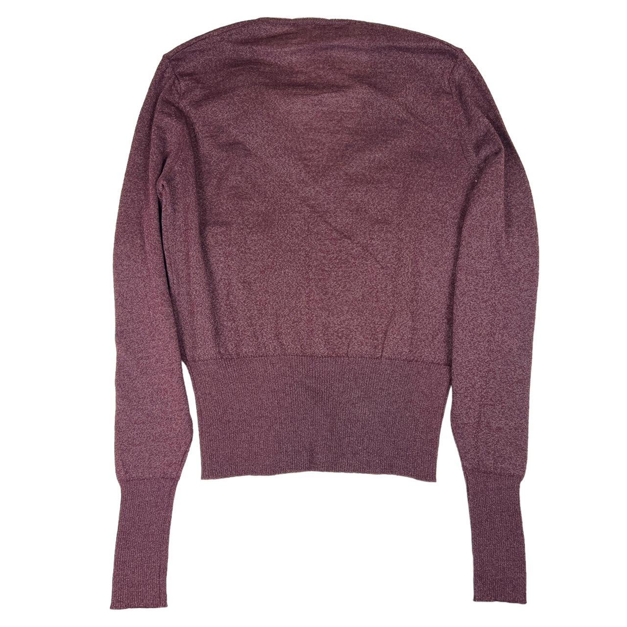 Chloé by Stella McCartney Burgundy Knit Sweater with Beaded Butterfly Appliqué