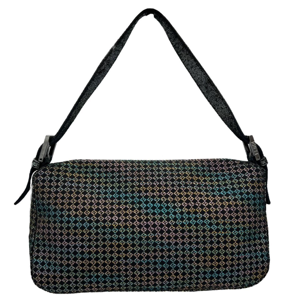 Fendi Baguette Shoulder Bag Multicolor Iridescent Zucca