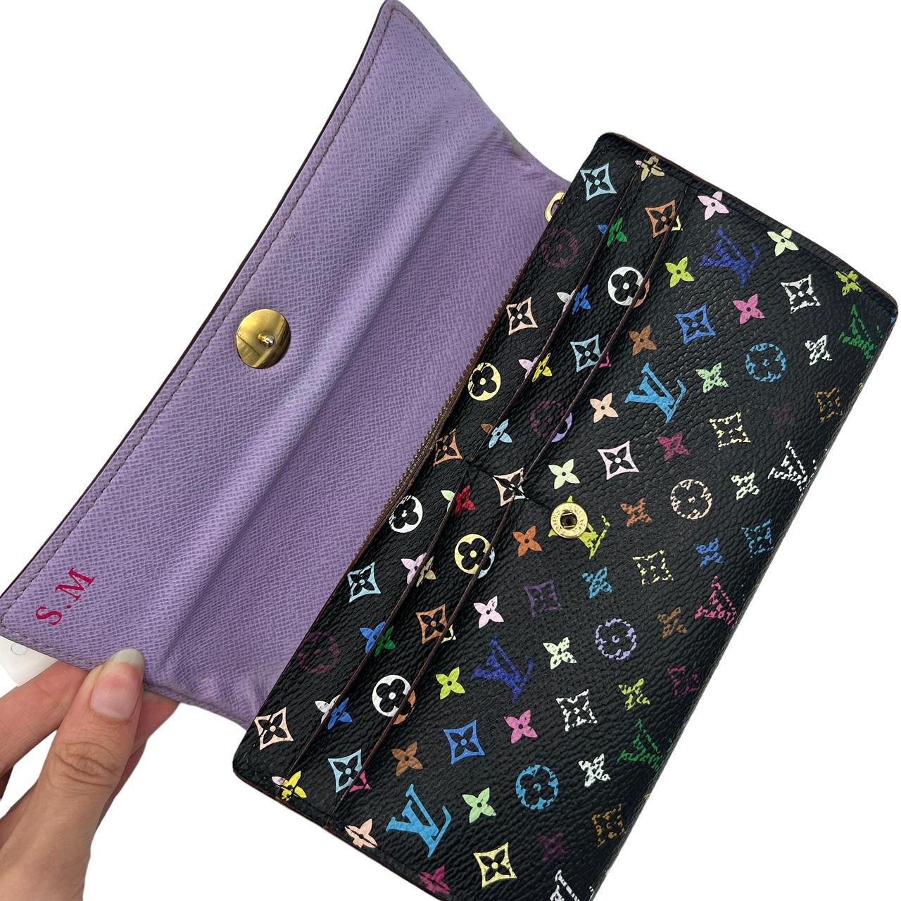Louis Vuitton Long Wallet Black Multicolor Monogram