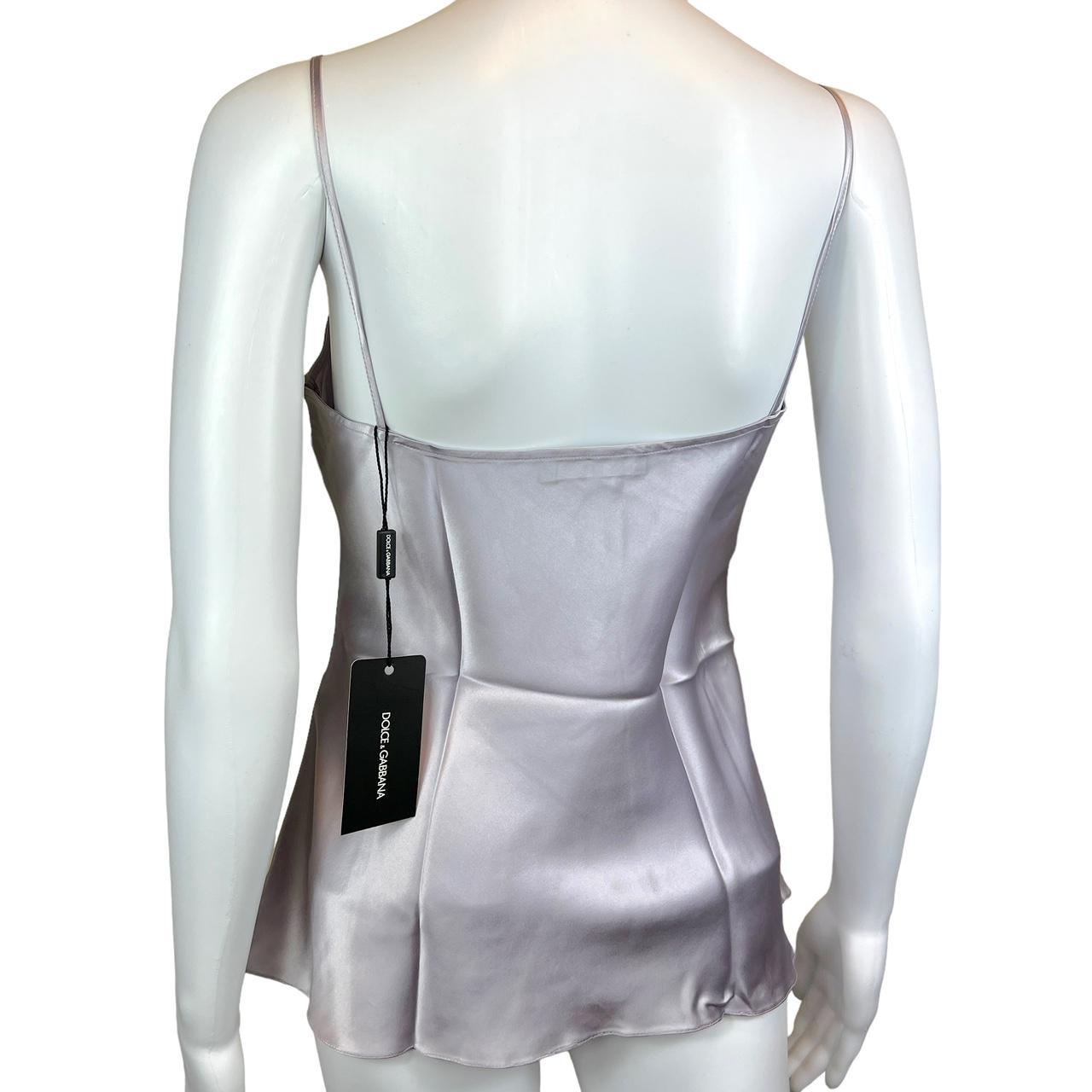 Dolce & Gabbana Lilac Purple Silk Cami Blouse - Outfit Repeater