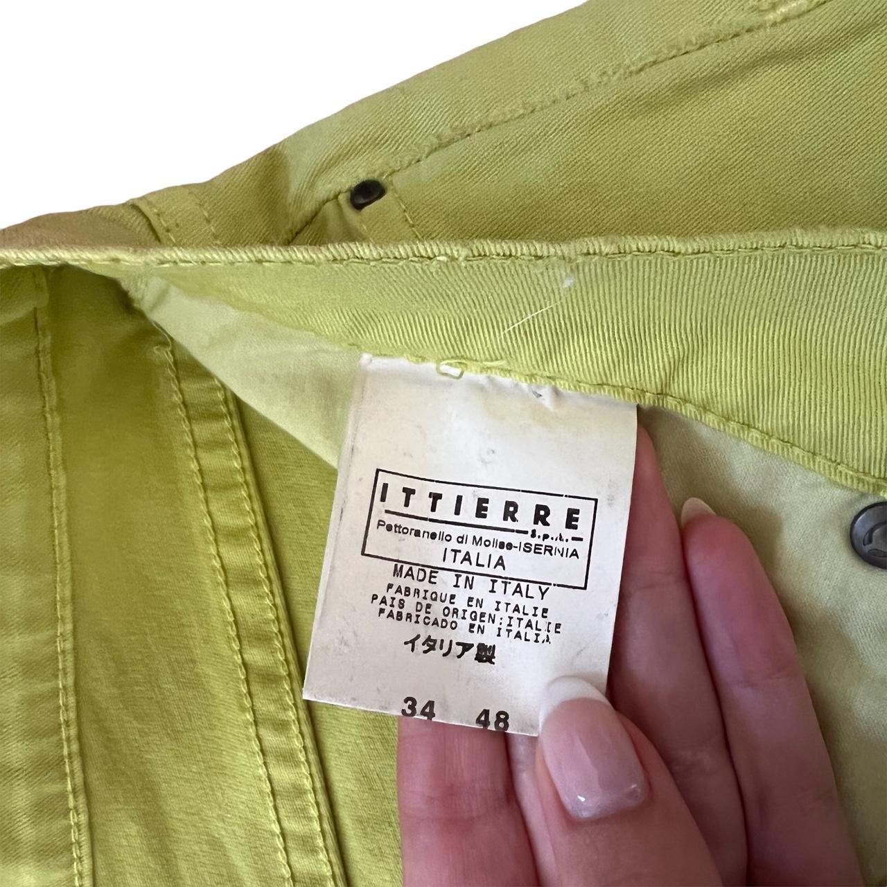 Just Cavalli by Roberto Cavalli Chartreuse Yellow-Green Colored Low Rise Straight Leg Jeans - Outfit Repeater