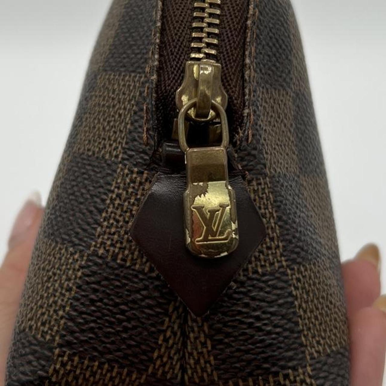 Louis Vuitton Damier Ebene Checker Print Coated Canvas Cosmetic Pouch - Outfit Repeater