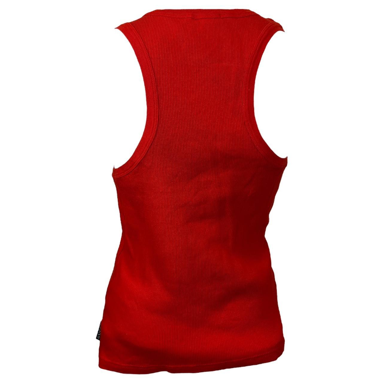 Gucci by Tom Ford 90's Vintage Red Ribbed Tank Top - Outfit Repeater
