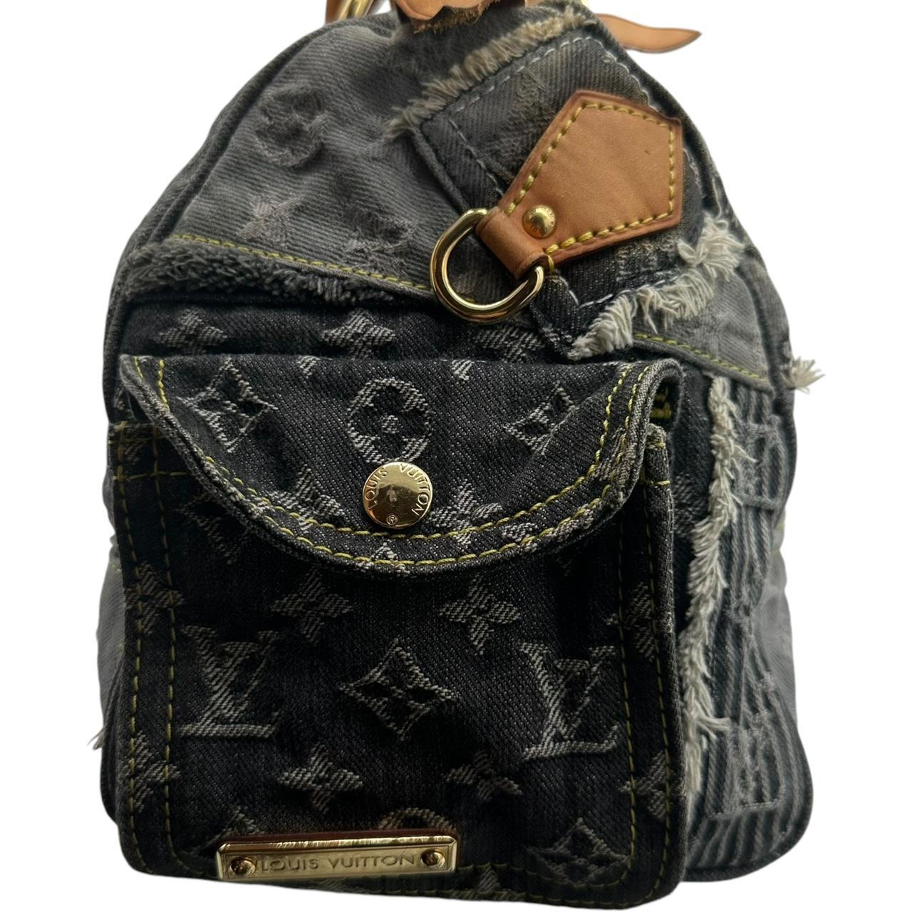 Louis Vuitton Black Patchwork Denim Speedy 30 Bag - Outfit Repeater