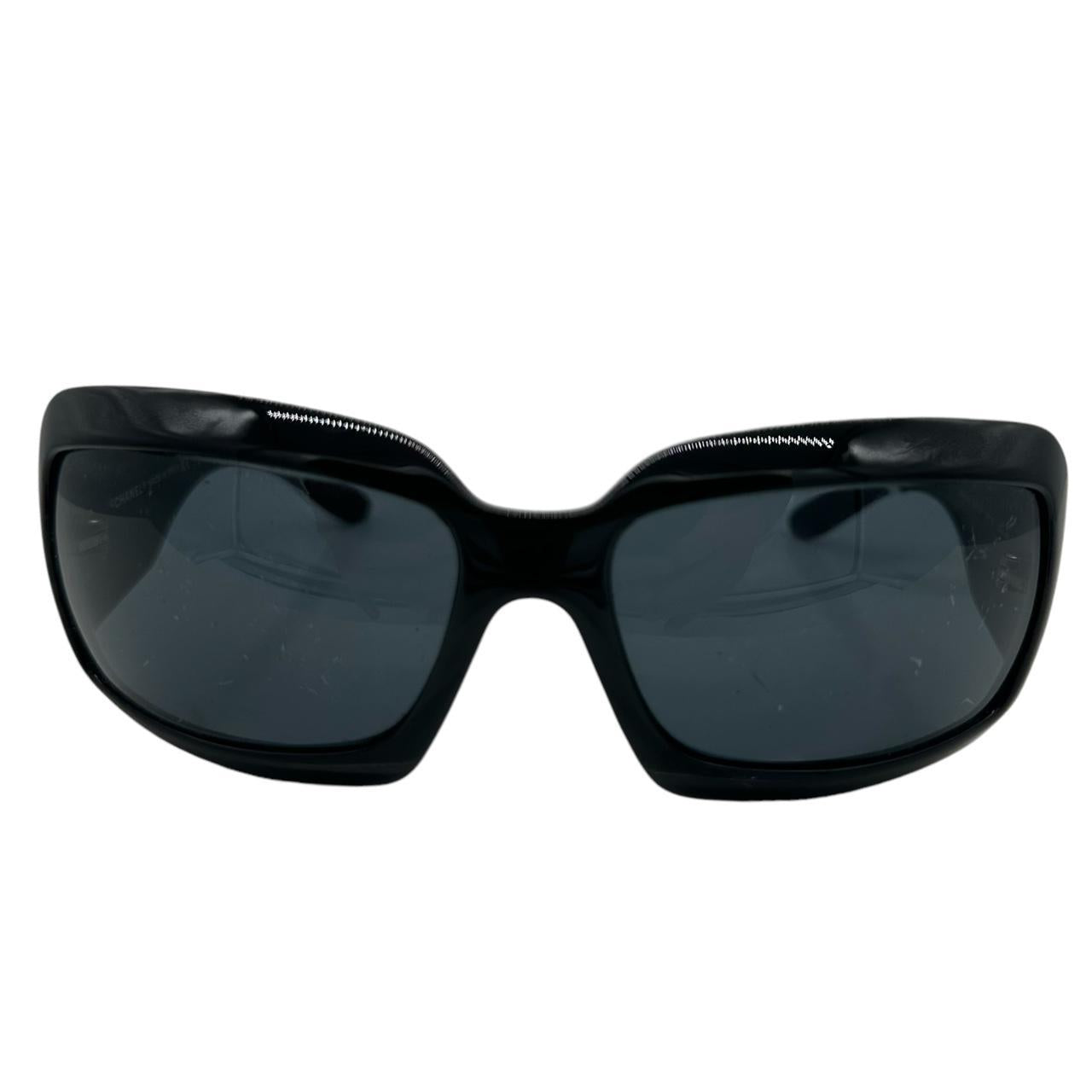 Chanel Mother of Pearl 5076 Black Oversized Sunglasses - Outfit Repeater
