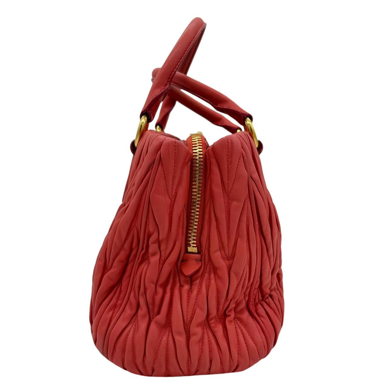 Miu Miu Coral Pink Leather 2-Way Bag