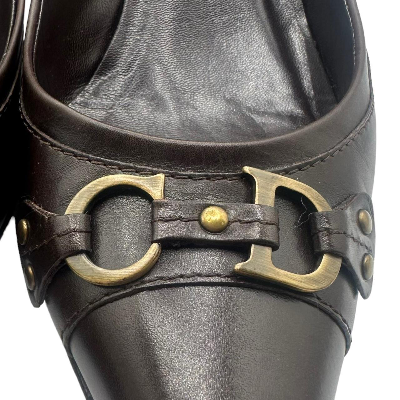 Christian Dior Brown Leather Pointed Toe Heels