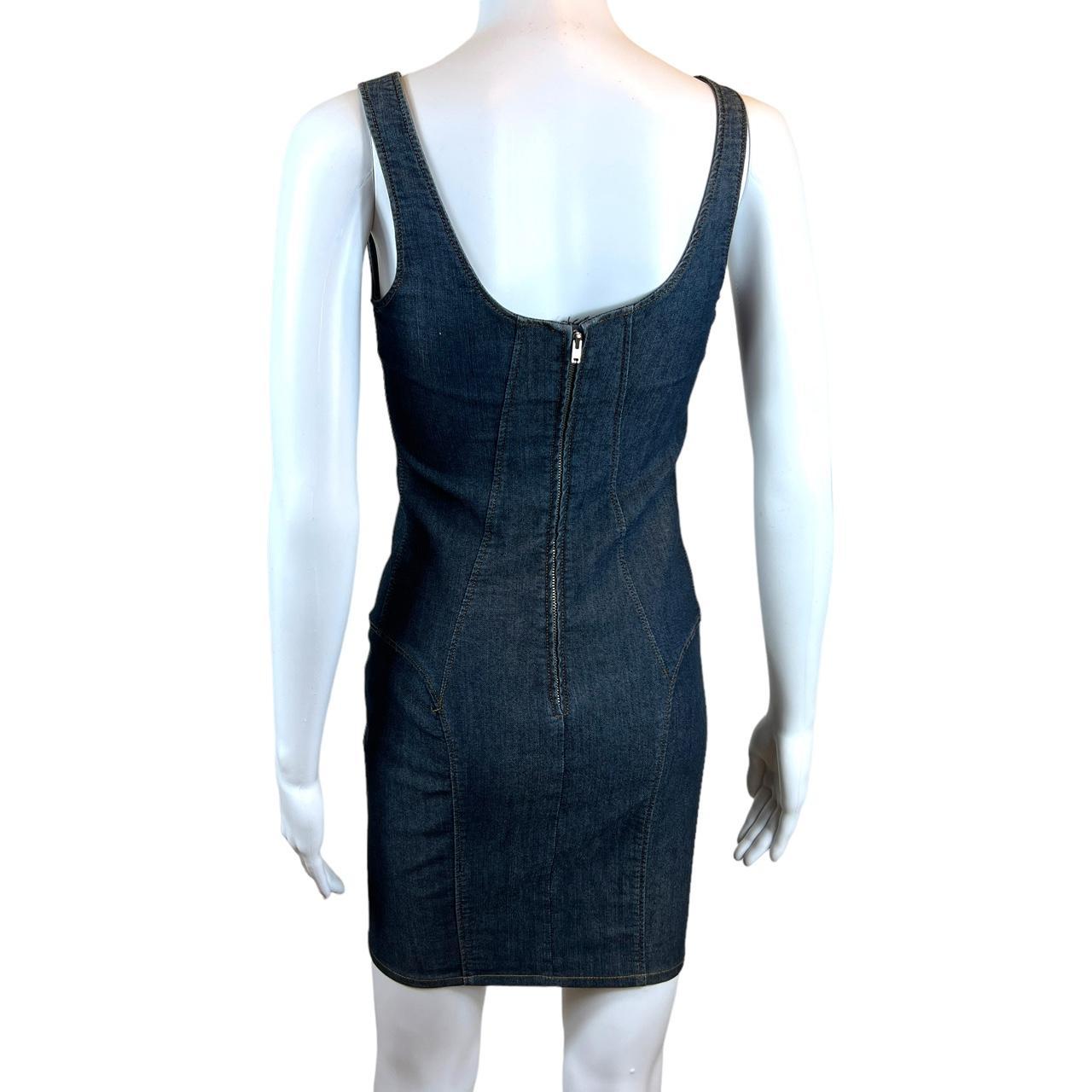 Dolce & Gabbana Dark Wash Denim Mini Midi Dress