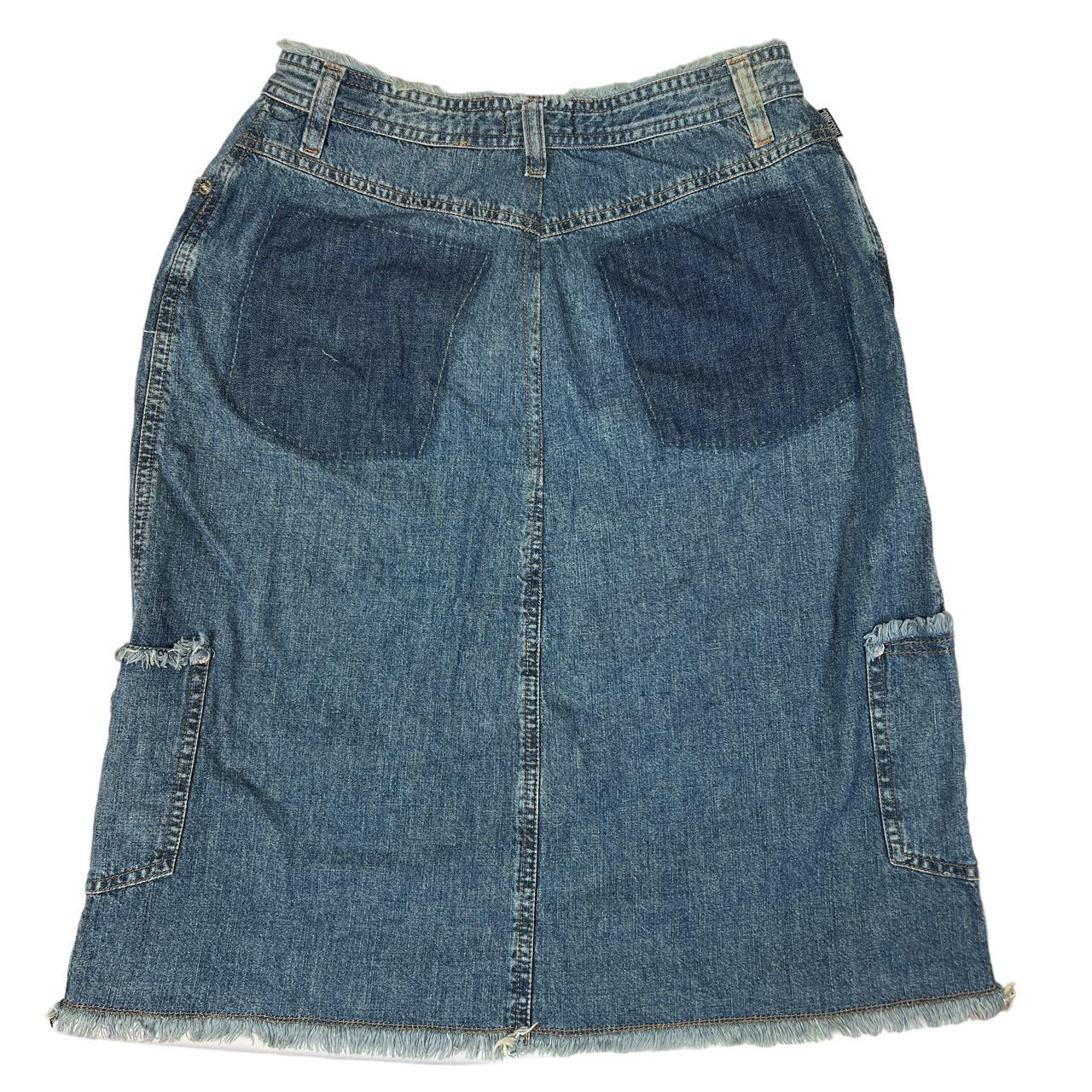 Moschino Jeans Distressed Denim Midi Skirt - Outfit Repeater