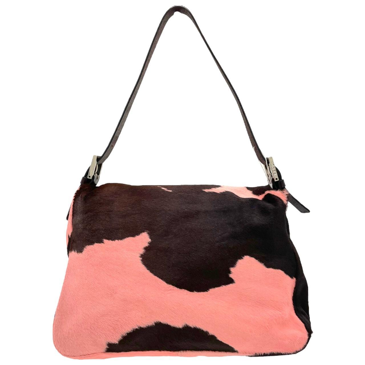 Fendi Pink Cow Print Mama Baguette Shoulder Bag - Outfit Repeater