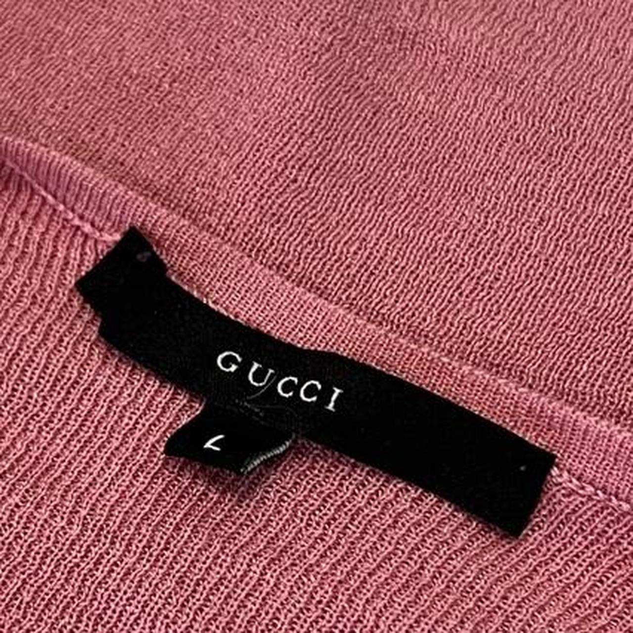 Gucci By Tom Ford Pink Silk Knit Longsleeve T-Shirt