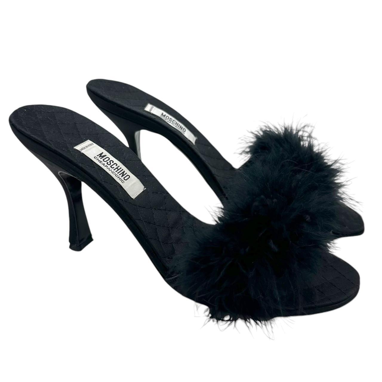 Vintage Moschino Feather Trim Heels - Outfit Repeater