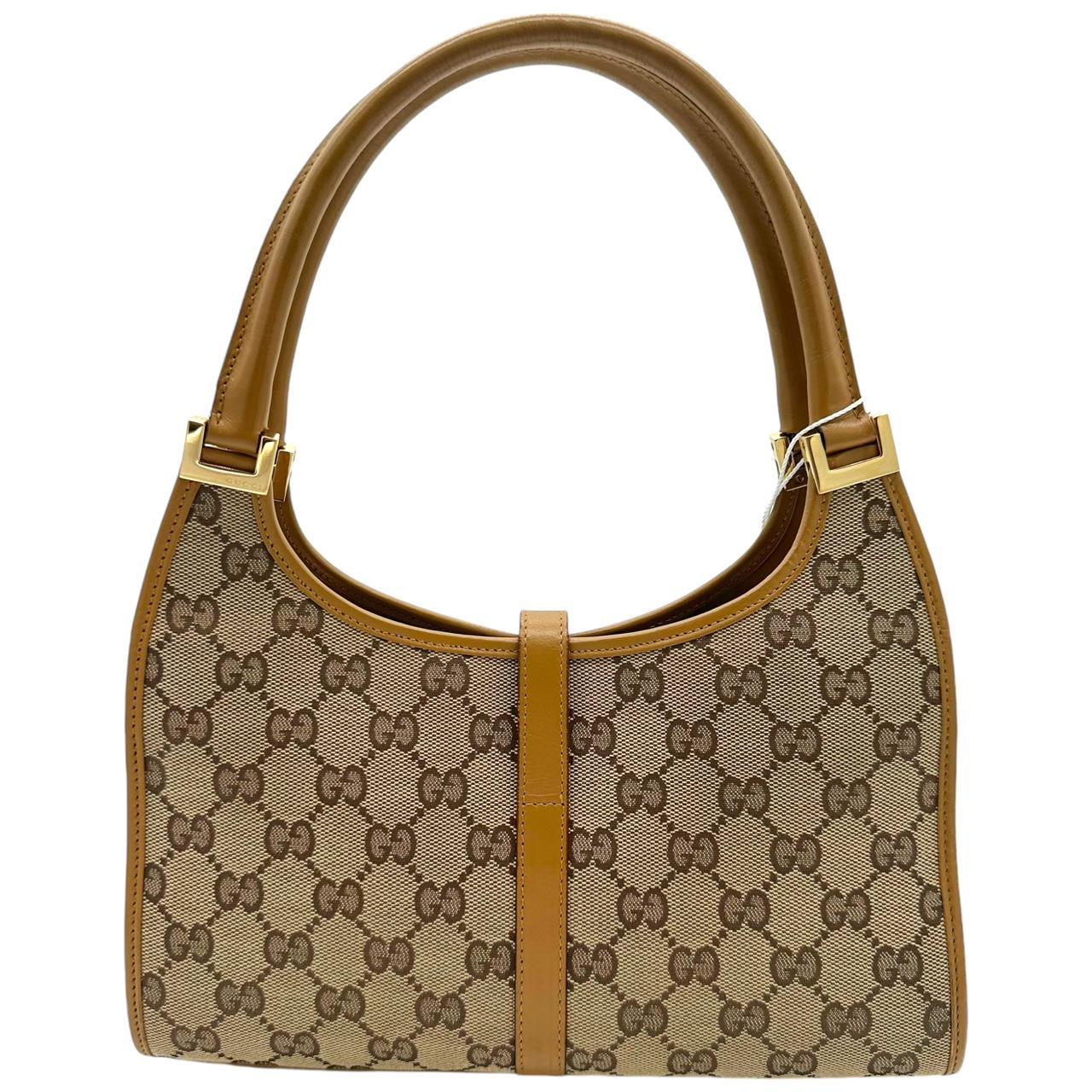 Gucci Mini Jackie Shoulder Bag Tan Monogram Canvas