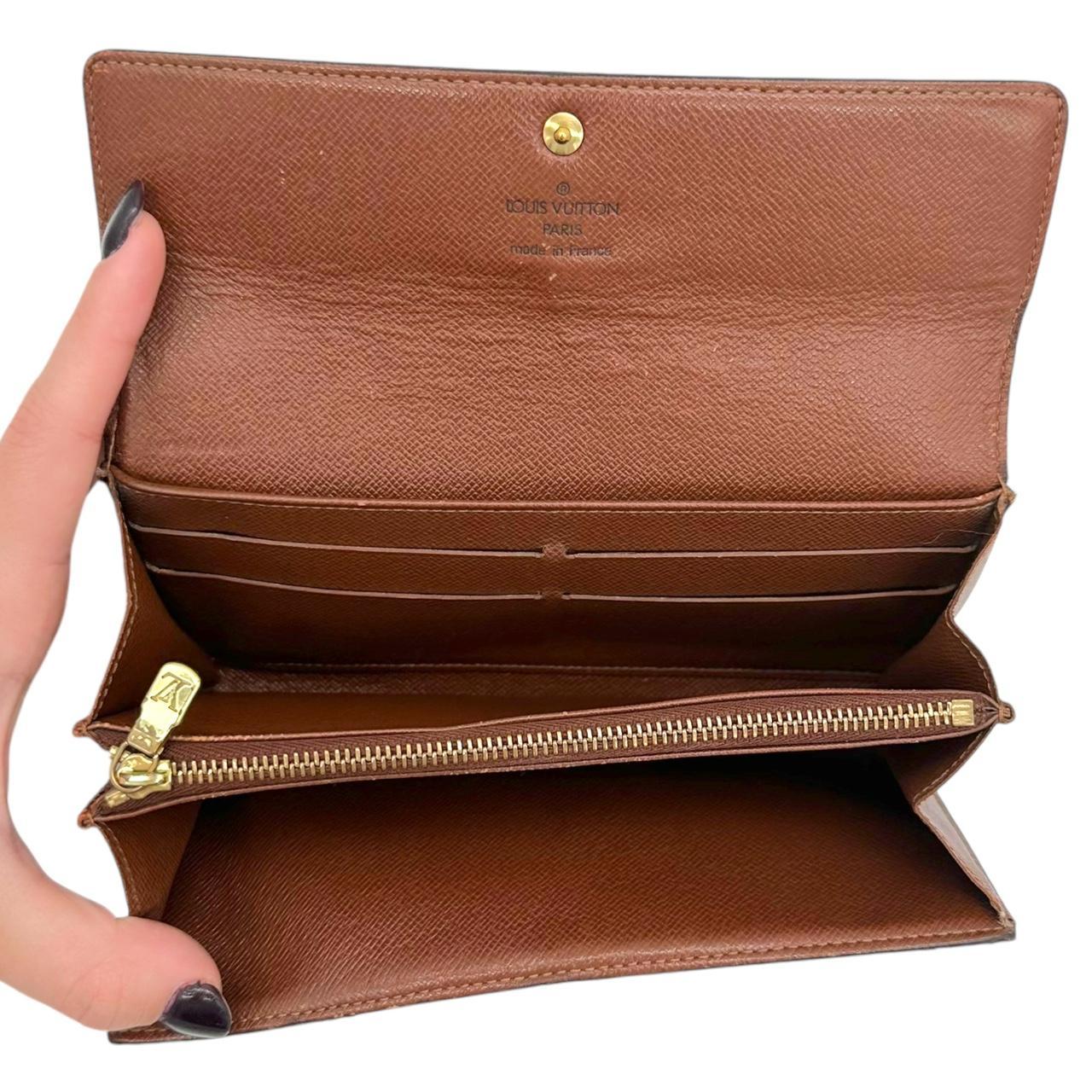 Louis Vuitton Long Wallet Brown Monogram Canvas