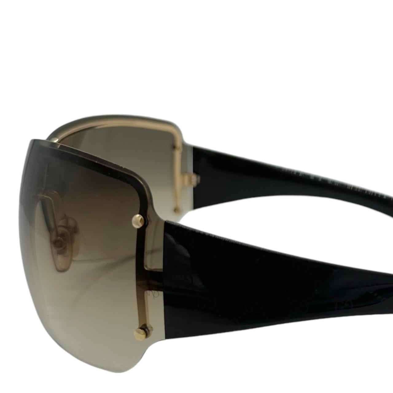 Gucci Brown Shield Monogram Sunglasses