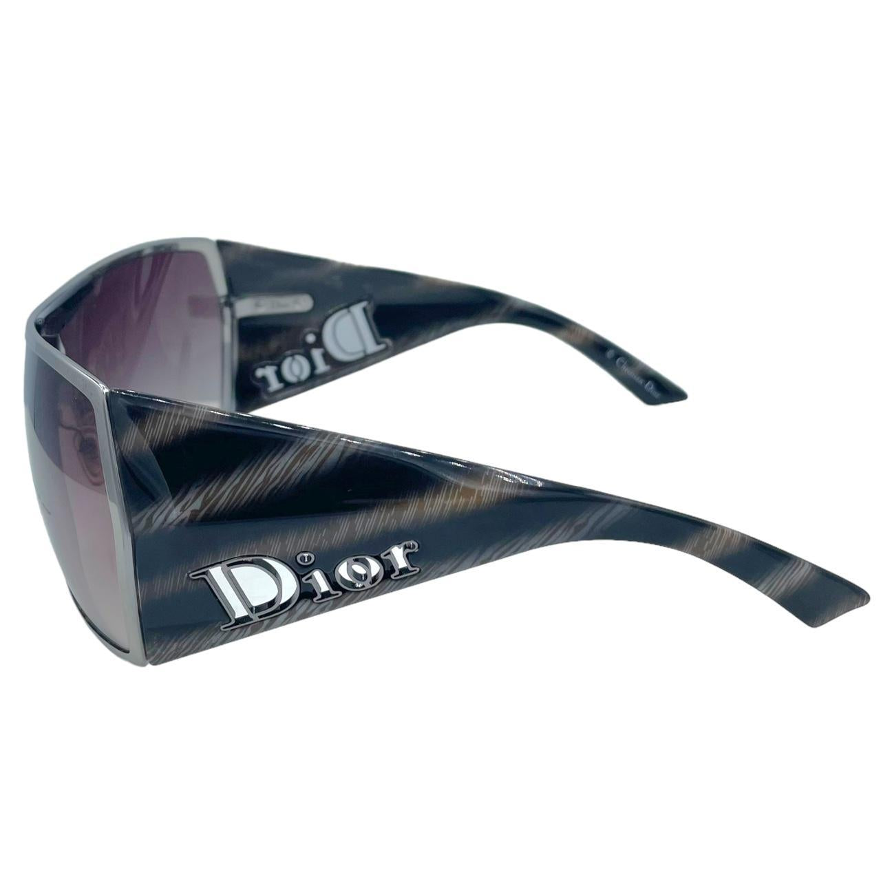 Dior Gaucho 2 Shield Style Sunglasses Black Gradient Lens