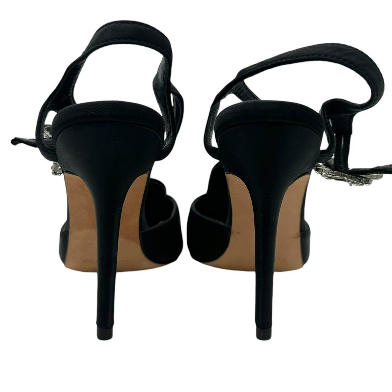 Manolo Blahnik Black Silk Crystal Starfish Heels - Outfit Repeater