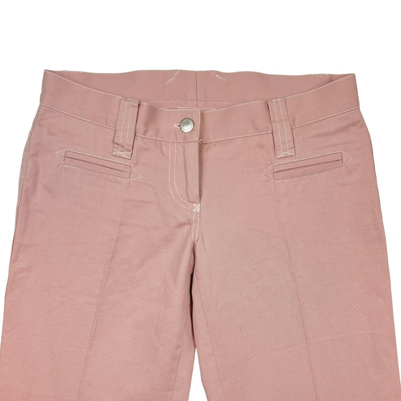 Dolce & Gabbana Pink Low Rise Pants with Crystal Embellished Logo Pockets - Outfit Repeater