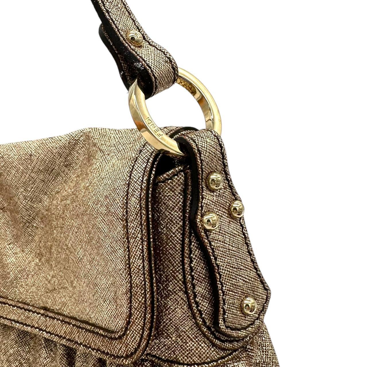 Fendi Gold Leather Mini Chef Shoulder Bag - Outfit Repeater