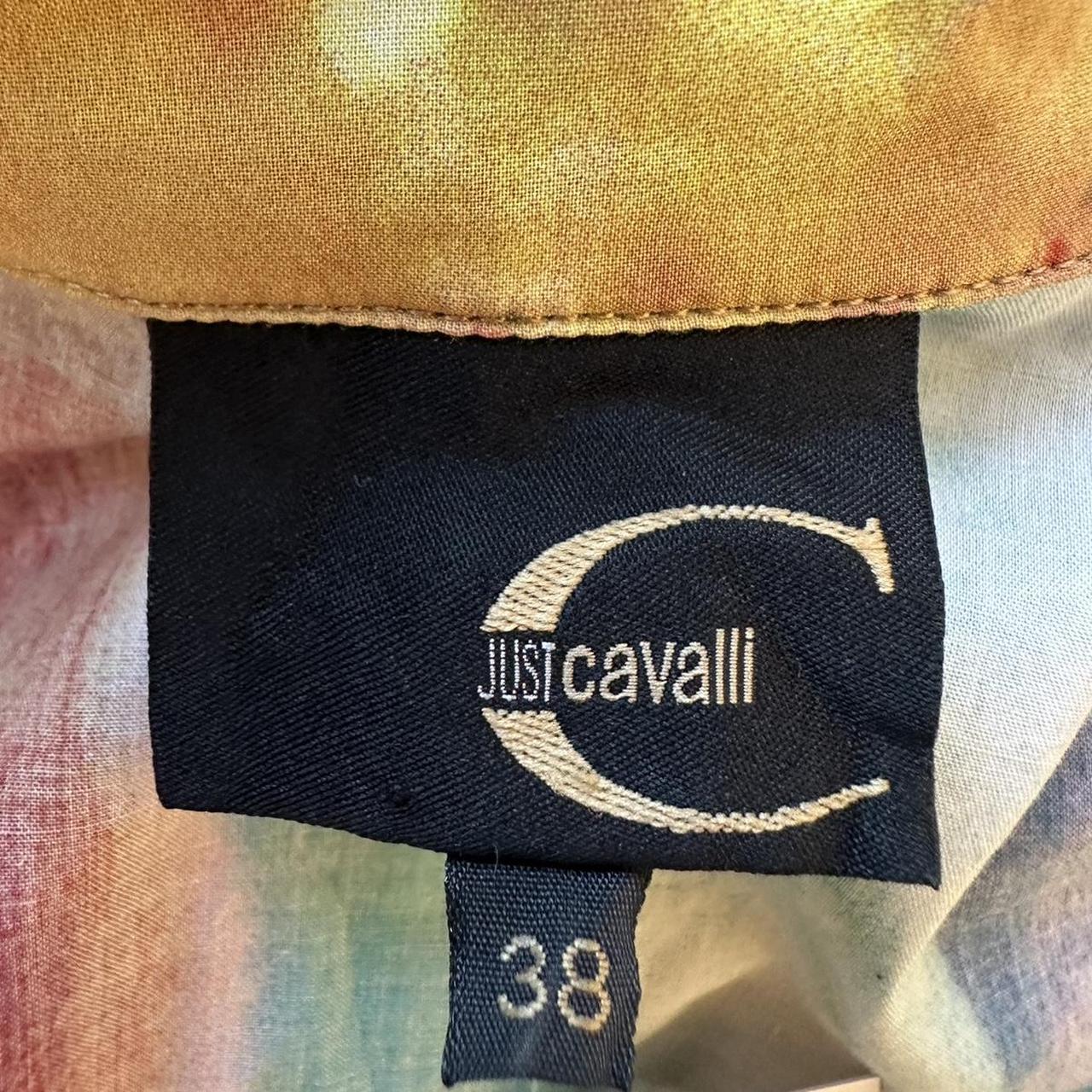 Just Cavalli Multicolor Printed Blouse with Classic Collar