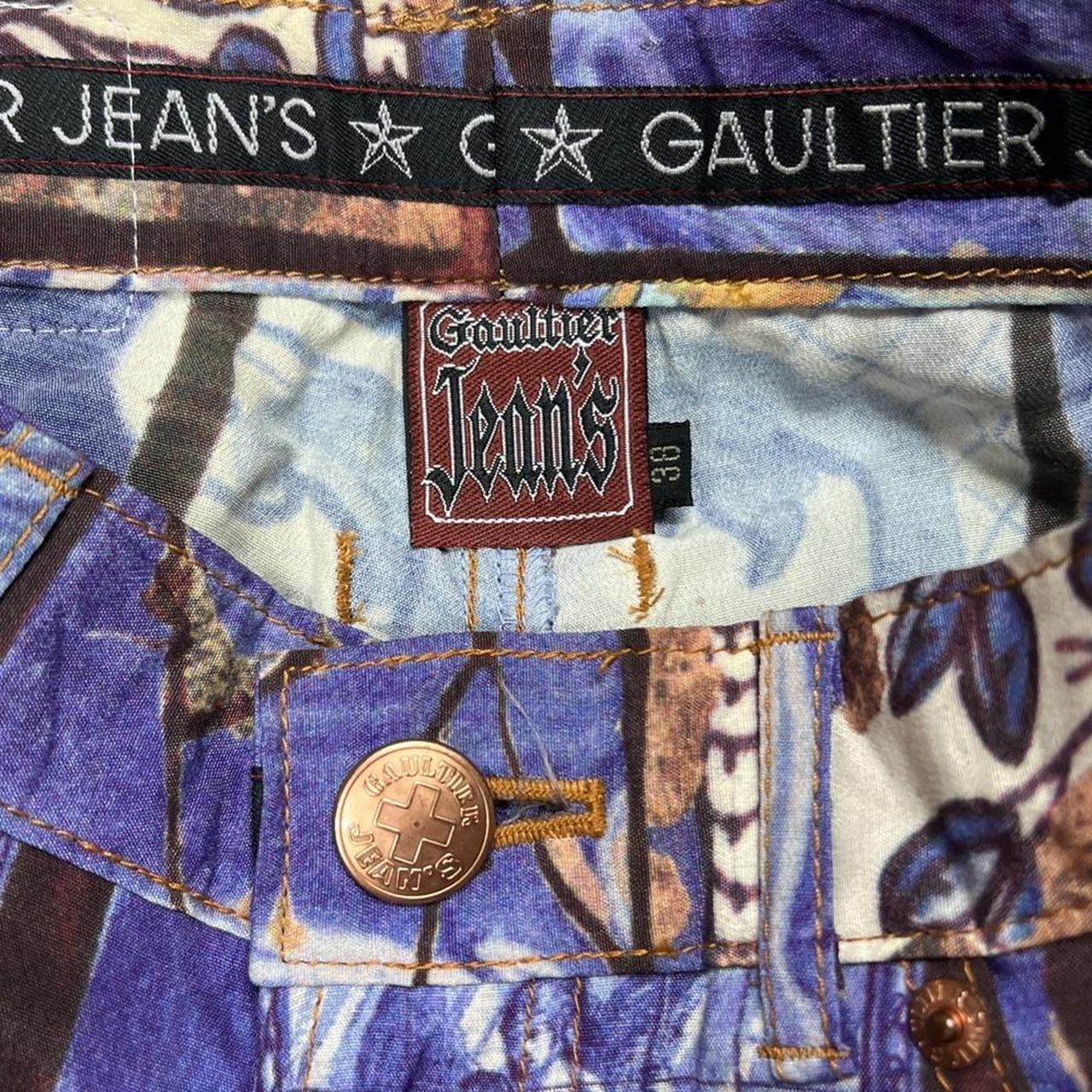 JPG Gaultier Jeans by Jean-Paul Gaultier Purple Spanish Tile Inspired Printed Pants