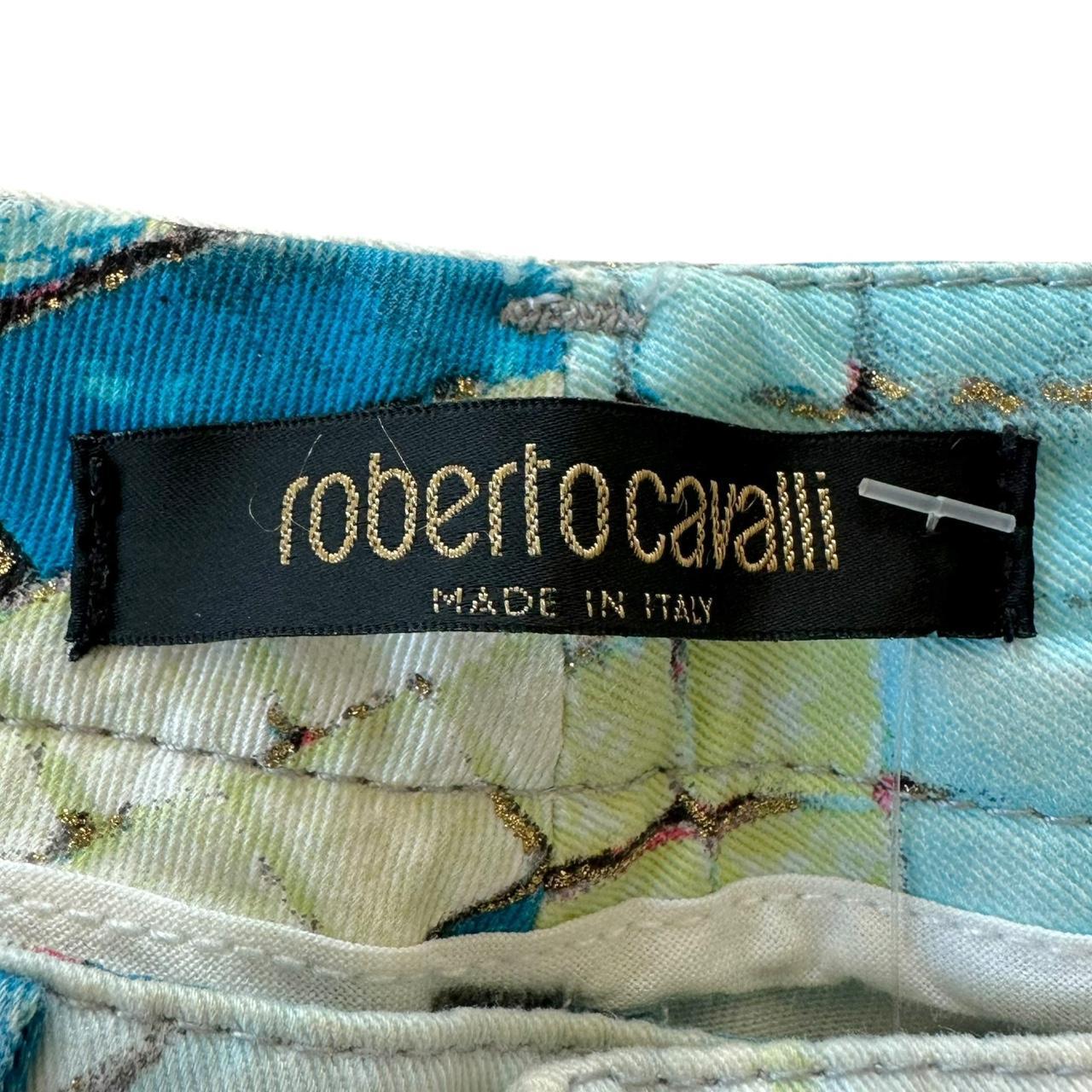 Roberto Cavalli Printed Capri Pants w/ Leather Ties