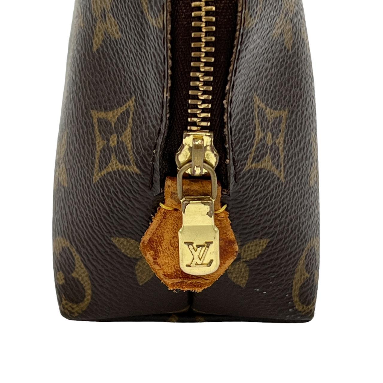Louis Vuitton Brown Monogram Coated Canvas Cosmetic Pouch - Outfit Repeater