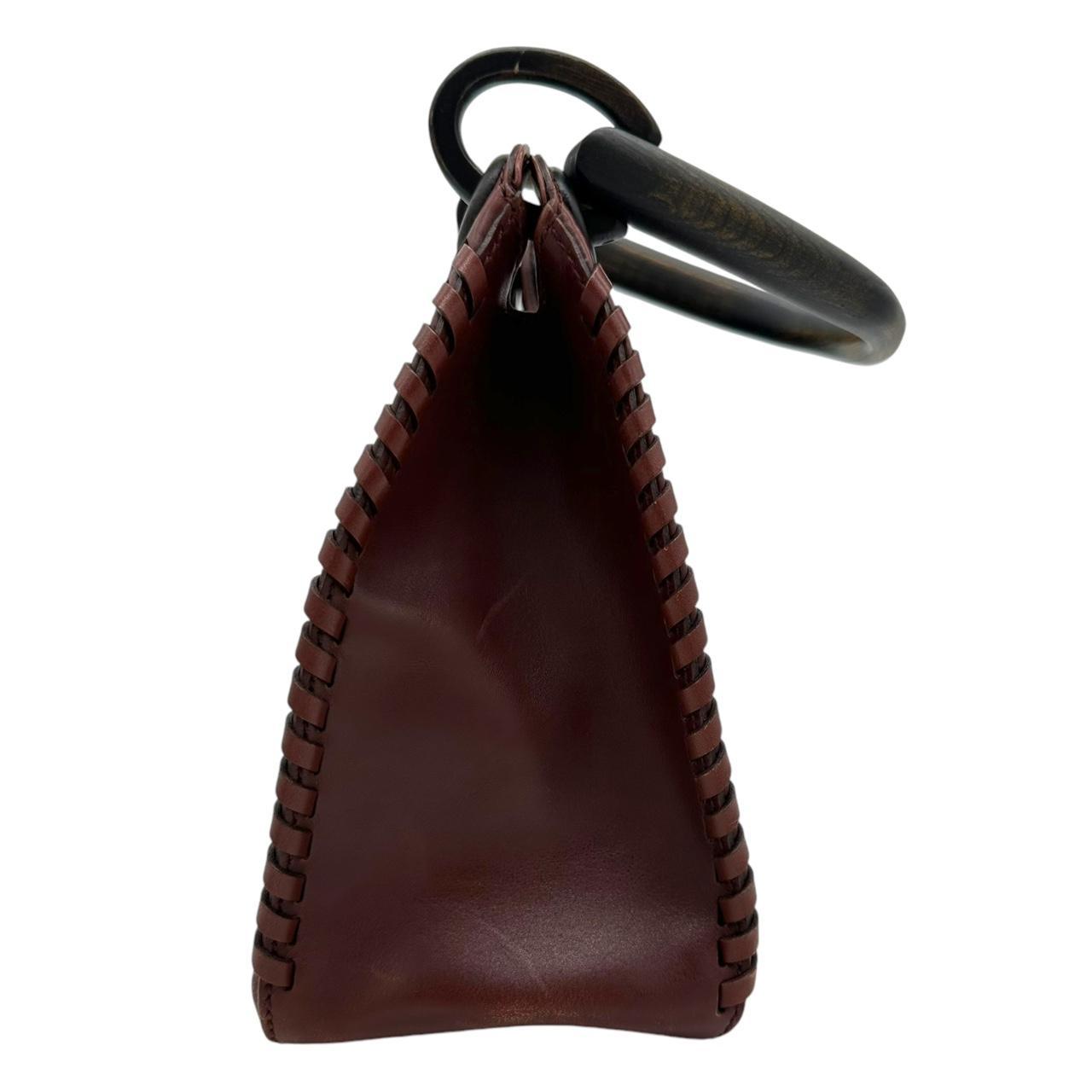 Gucci Burgundy Leather Wooden Handle Shoulder Bag - Outfit Repeater