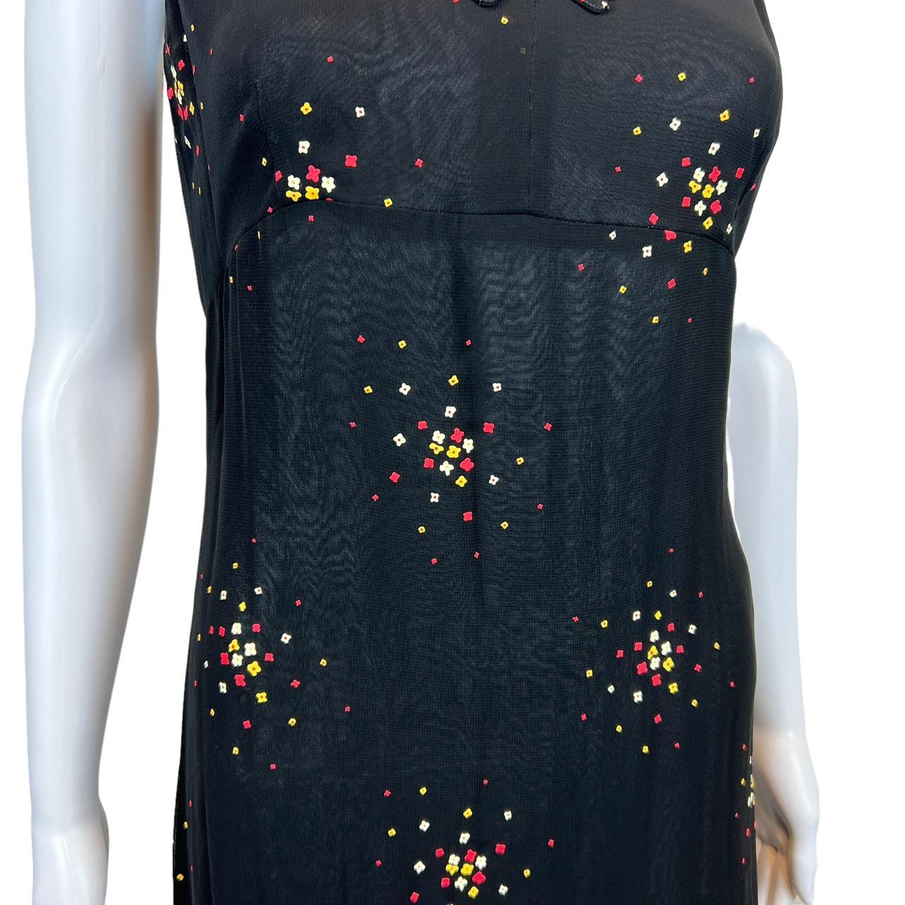 Moschino Cheap & Chic Black Floral Print Maxi Dress