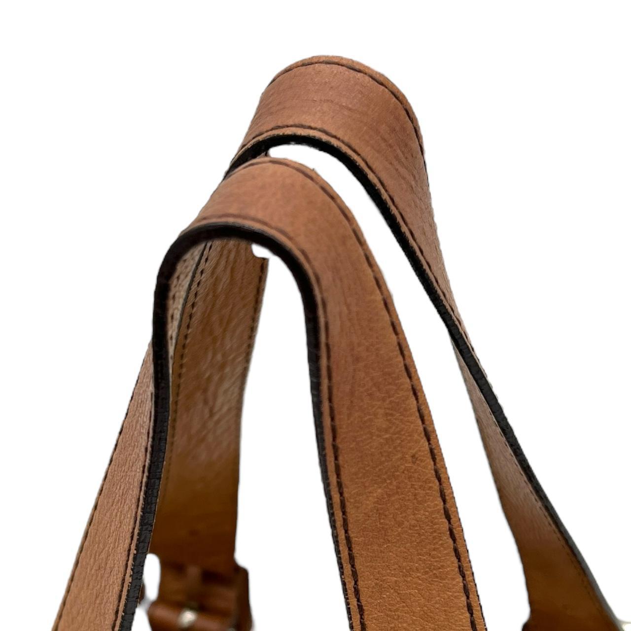 Chloé Brown Cloth Leather Buckle Shoulder Bag