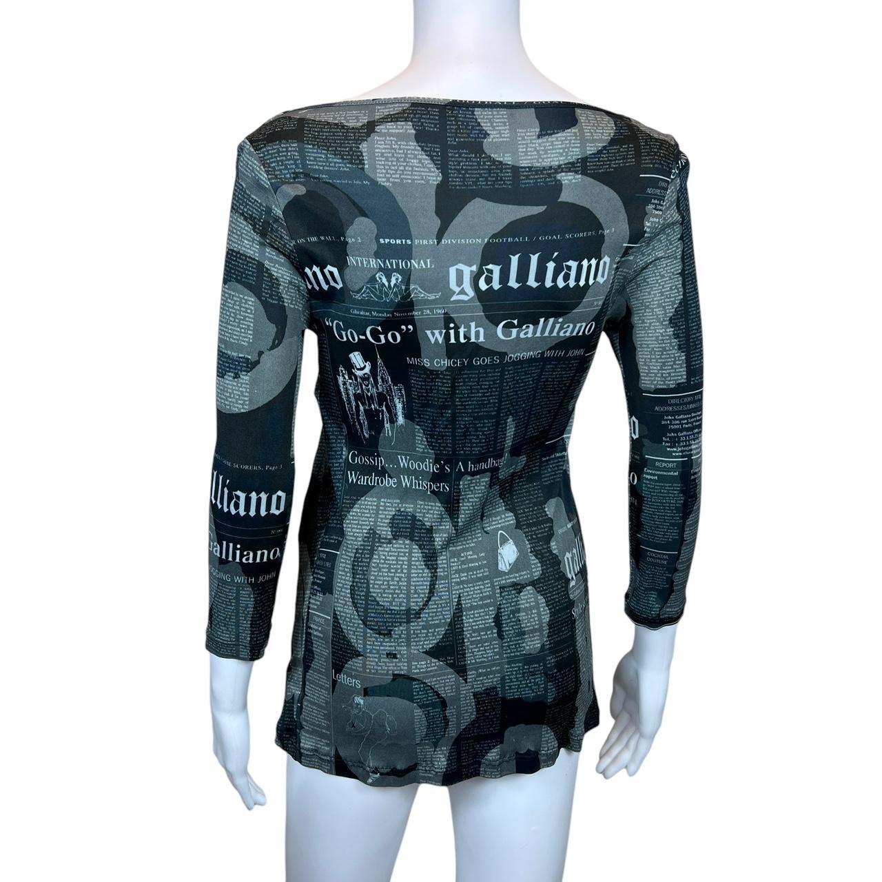 Galliano by John Galliano Newspaper Print Mini Dress / Tunic