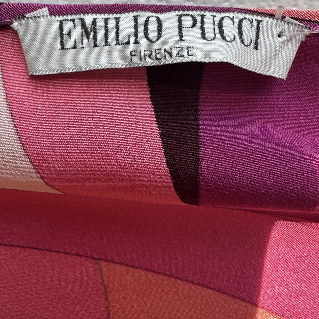 Emilio Pucci Pink Printed Silk Blouse Top - Outfit Repeater