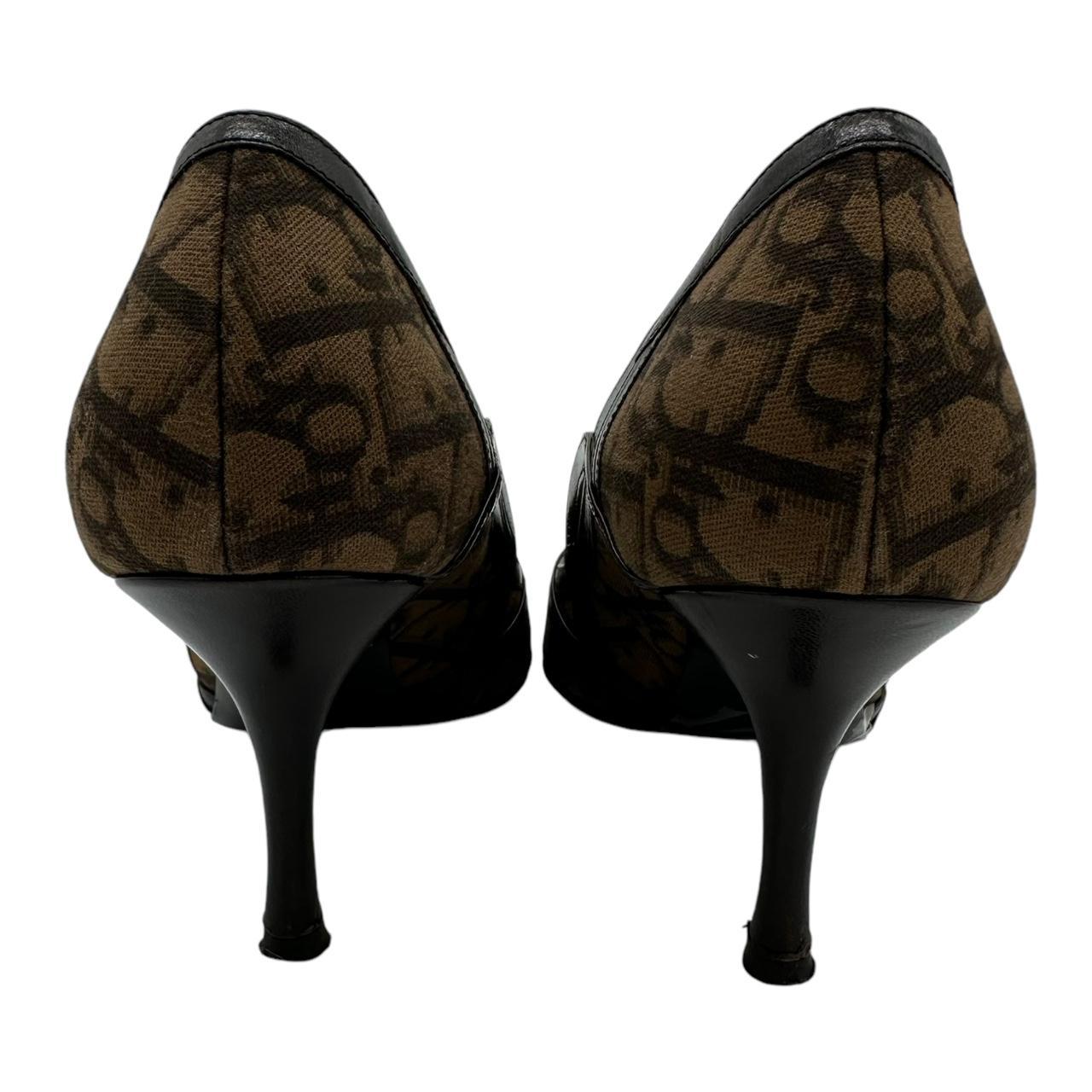 Christian Dior Brown Trotter Monogram Heels - Outfit Repeater