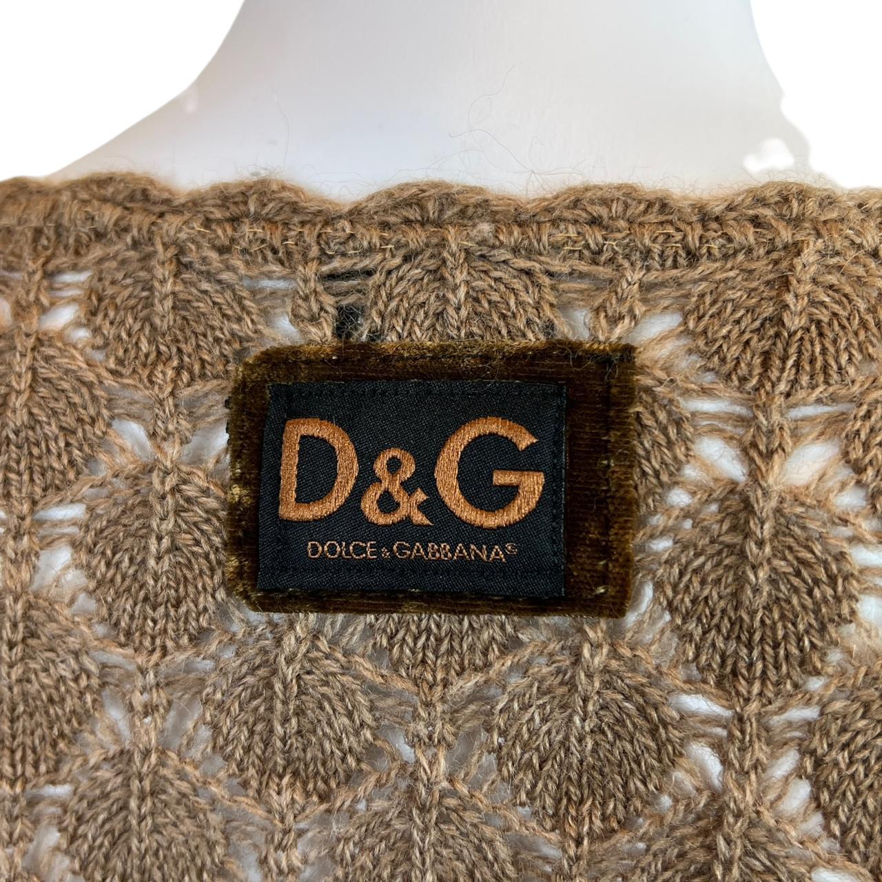 Dolce & Gabbana Wool Blend Open Knit Crochet Long Sleeve Sweater - Outfit Repeater