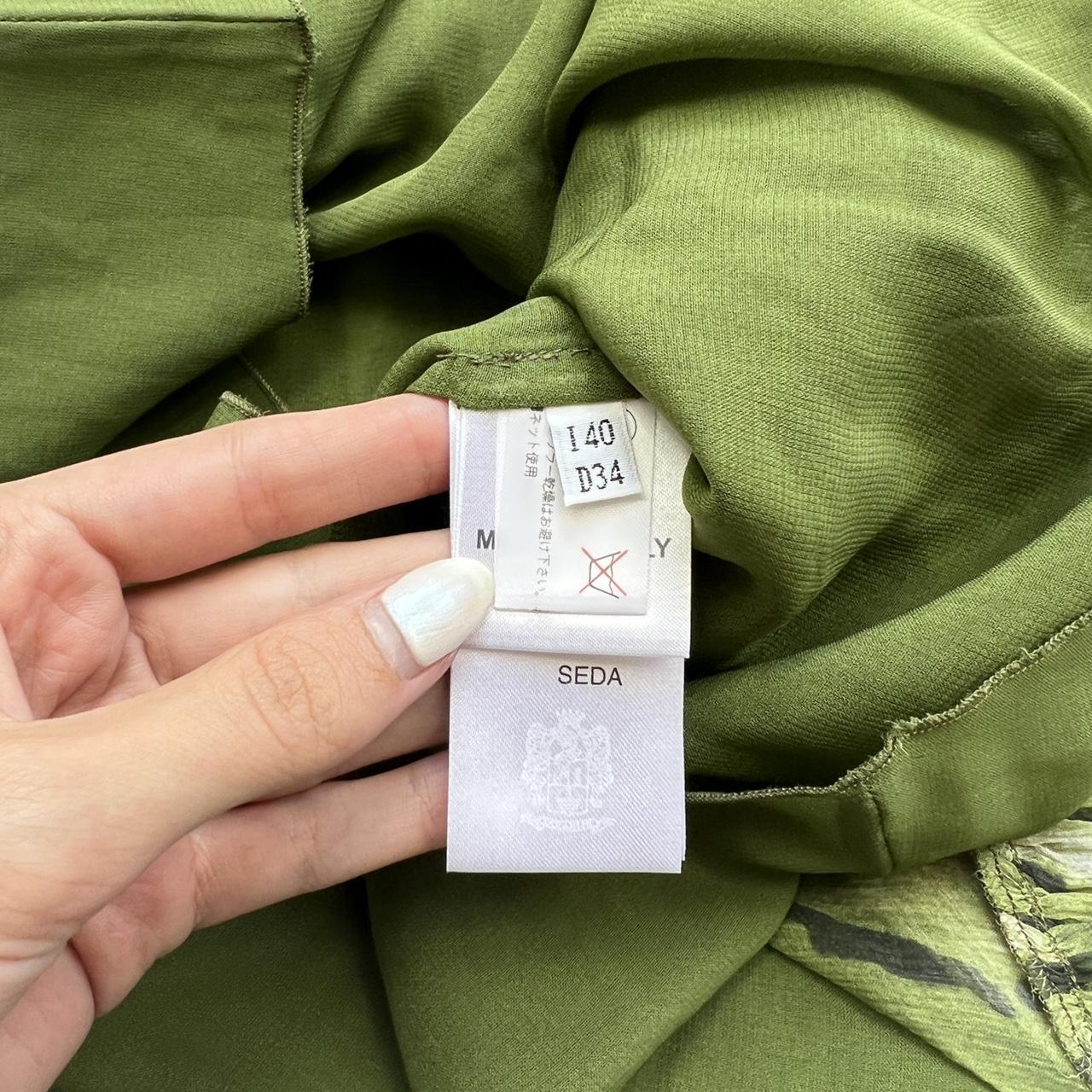 Blugirl By Blumarine Green and Black Leopard Printed Tiered Ruffle Silk Midi Skirt - Outfit Repeater